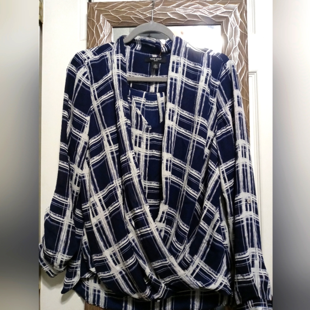Nine West Jeans Blouse, Large